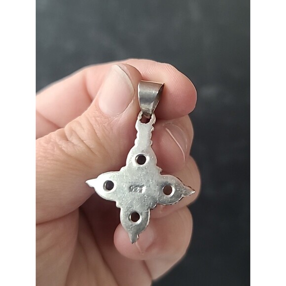 925 Sterling Silver Smoky Quartz Pendant Vintage - Picture 3 of 10